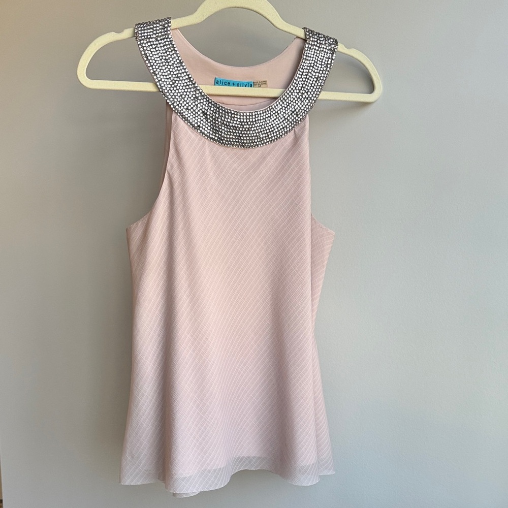 Alice & Olivia sleeveless embellished top